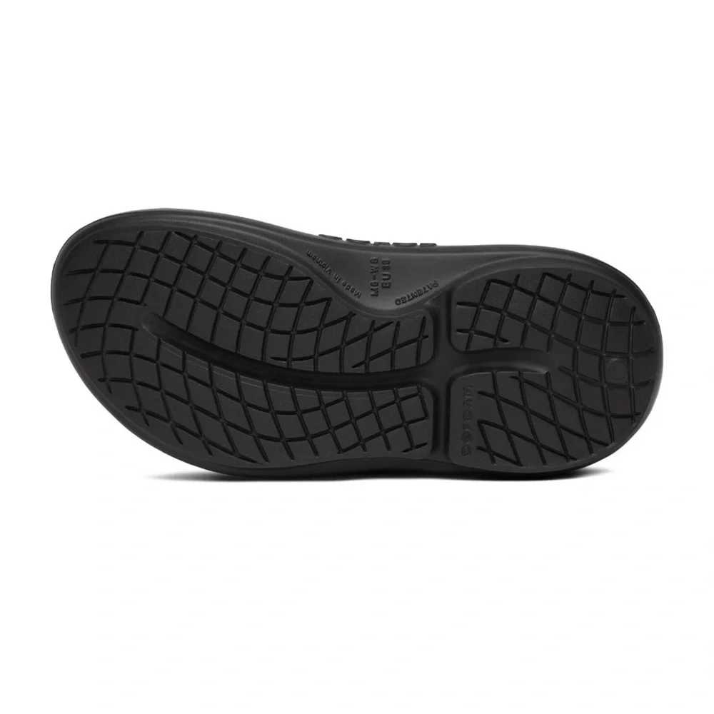 OOFOS • Ooyeah Black Slide Sandals - Picture 10 of 10
